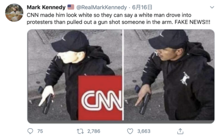 [FactCheck] ｢CNNが発砲した男の写真を加工し､白人に見せかけた｣との虚偽情報 日本でも拡散