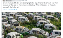 [Factcheck] 「バッテリー交換コストが高すぎて捨てられたパリの電気自動車」は不正確 中国でカーシェア事業者が置いたもの