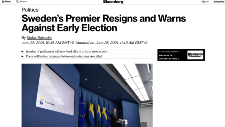 [FactCheck]「スウェーデン首相がコロナ禍初期に感染拡大を止められなかった責任を取って辞任」は根拠不明　