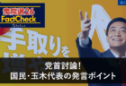 【衆院選26FactCheck】党首討論！国民・玉木代表の発言ポイント